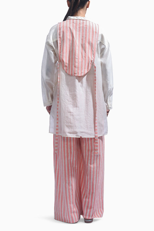 Blush Pink Stripe Yoke Co-ord Set