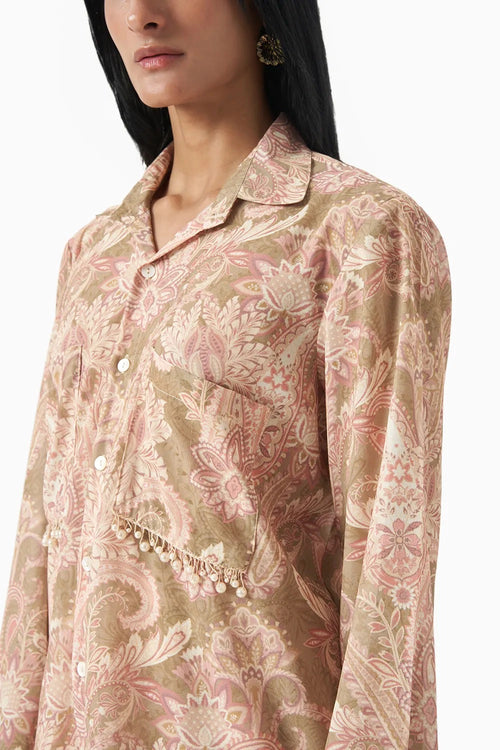 Olive Blush Paisley Co-ord Set