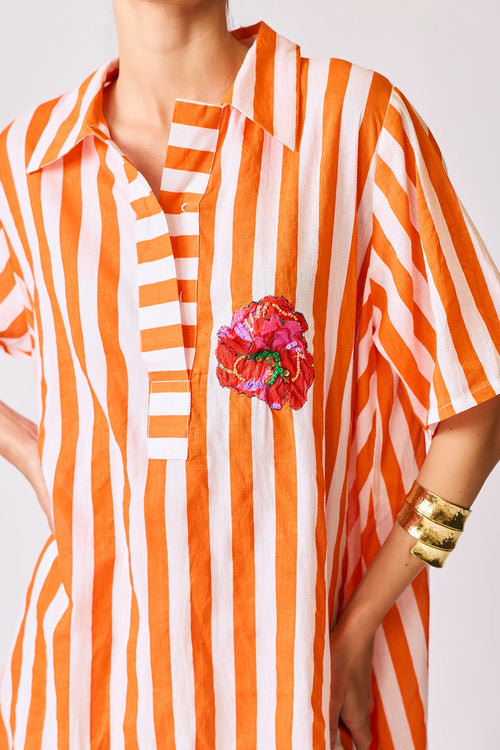 Resort Stripe Shirt Dress