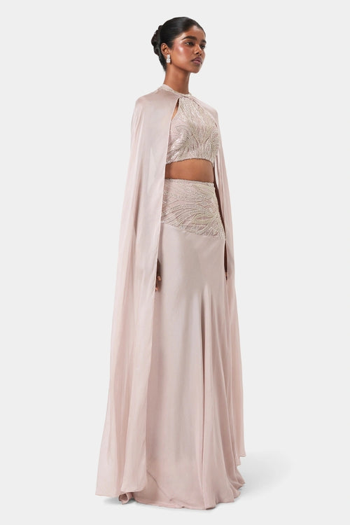 Dusk Embellished Overlay Cape