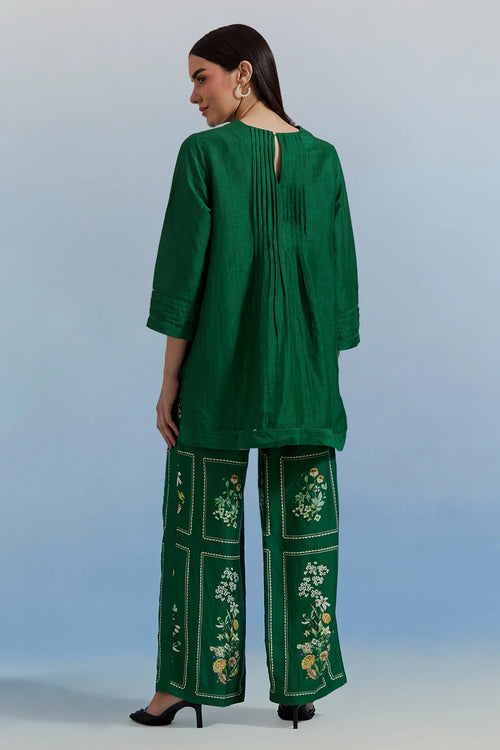 Green Bouquet Top and Pant Set