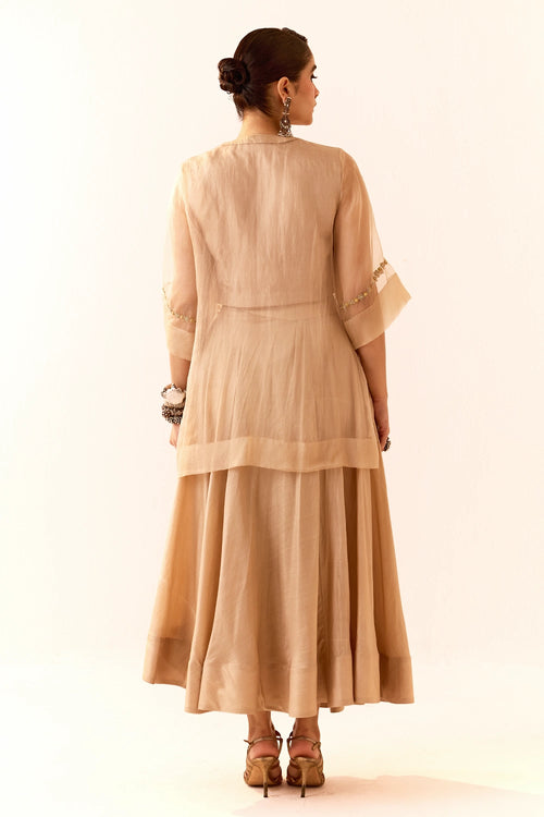 Soft Beige Lehenga Set