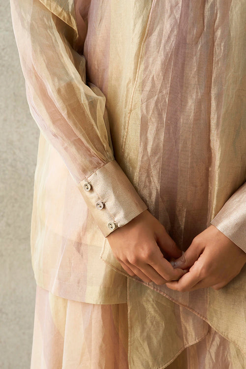 Sanyogita Pachranga Tissue Skirt Set