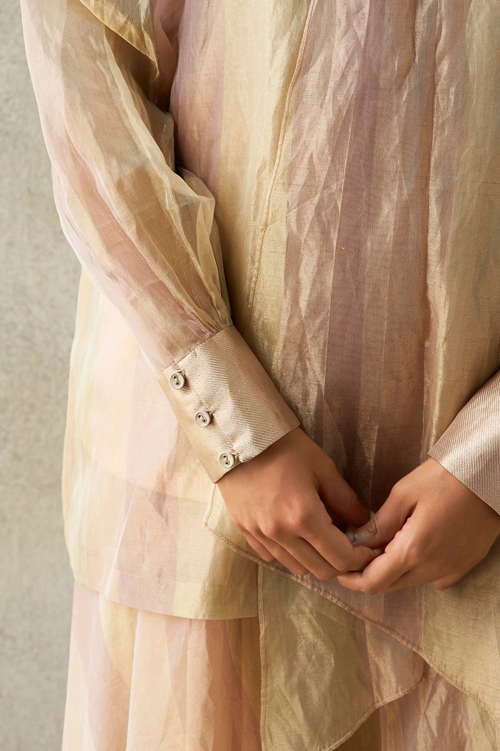 Sanyogita Pachranga Tissue Skirt Set