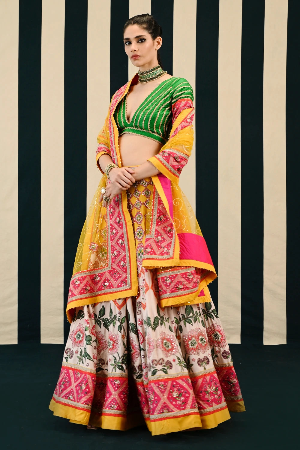 Gulmohar Tarang Lehenga Set