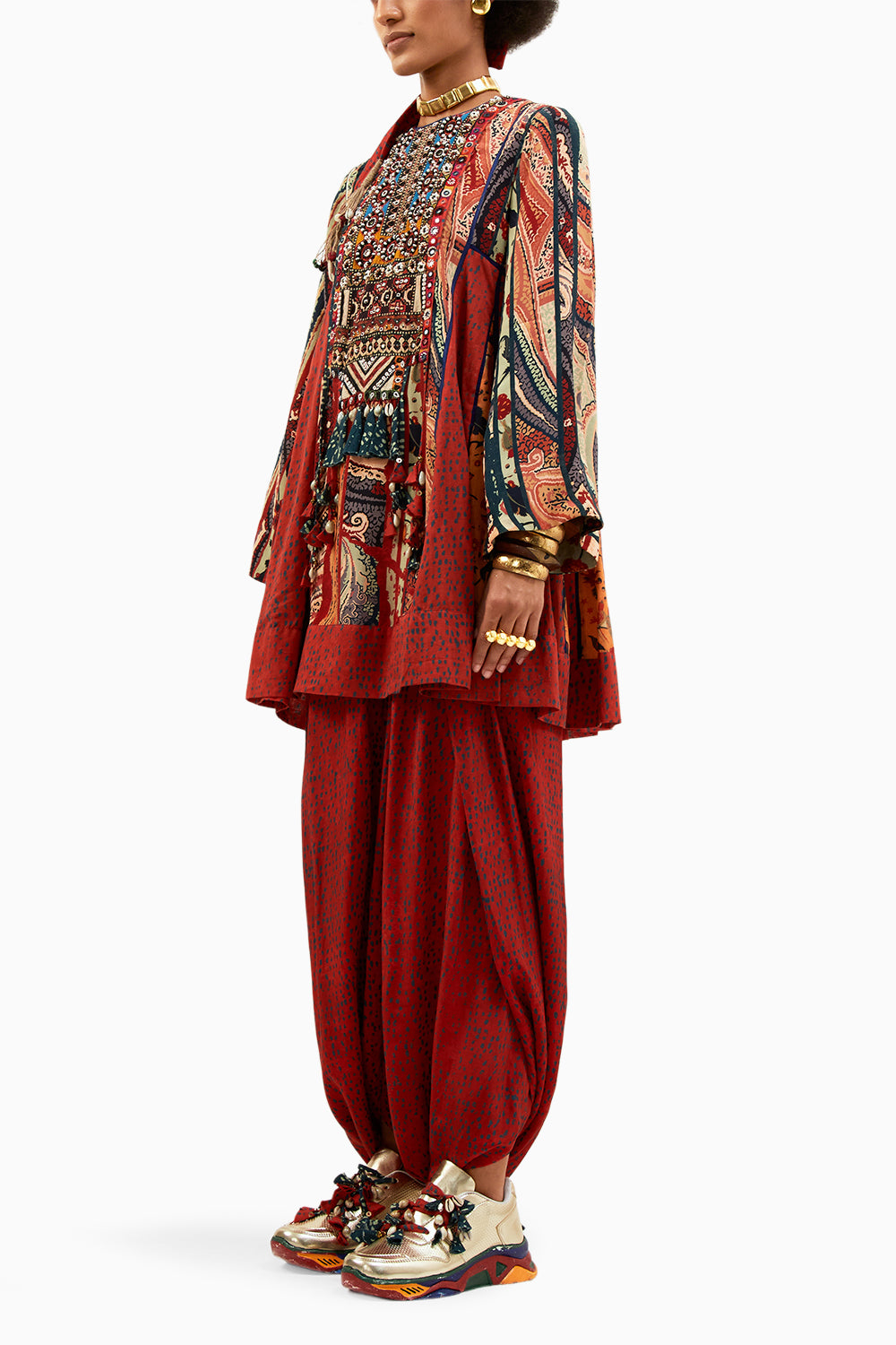 Multi Afghan Tunic Set