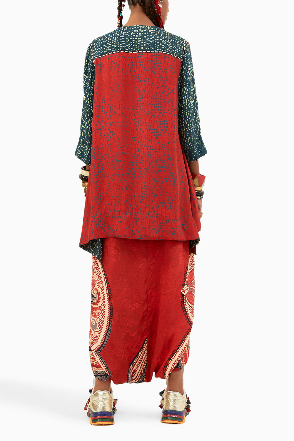 Sindoor Mitra Short Kurta with Darp Trouser Set