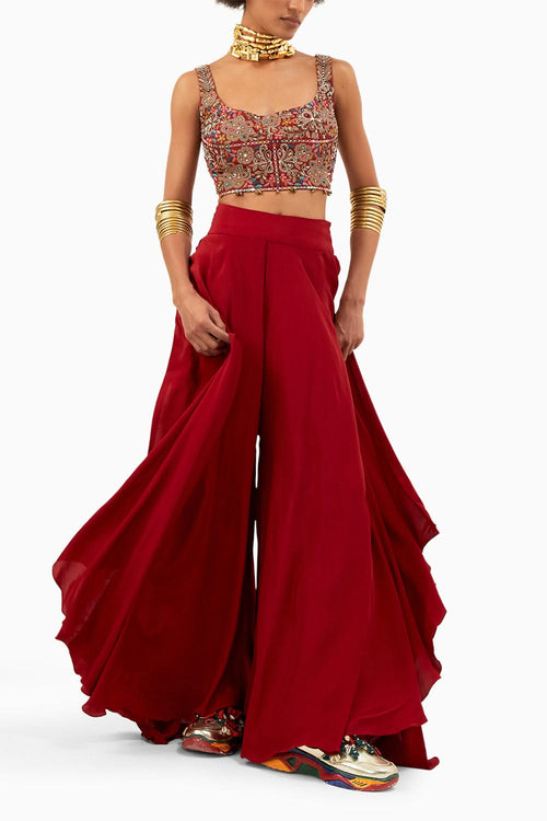 Sindoor Veni Dupatta Jacket Set