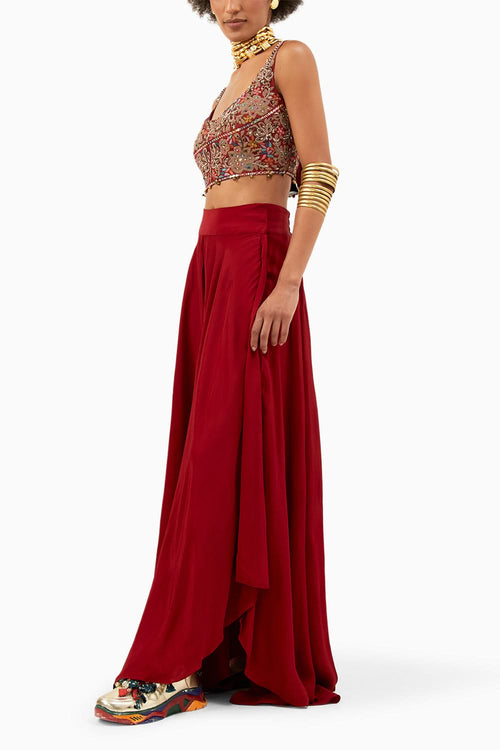 Sindoor Veni Dupatta Jacket Set