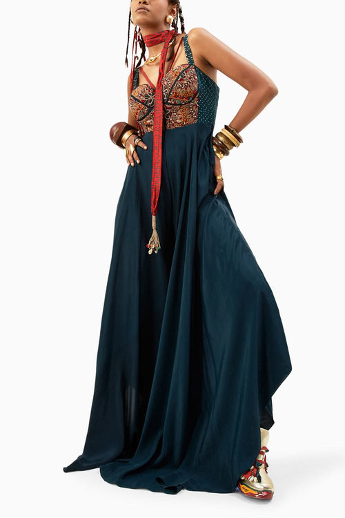 Deep Teal Ruhani Jumpsuit