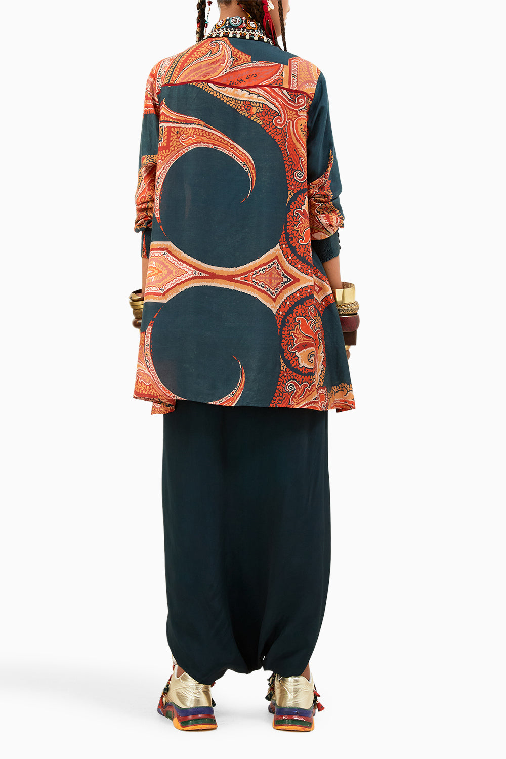 Deep Teal Atri Shirt and Trouser Set