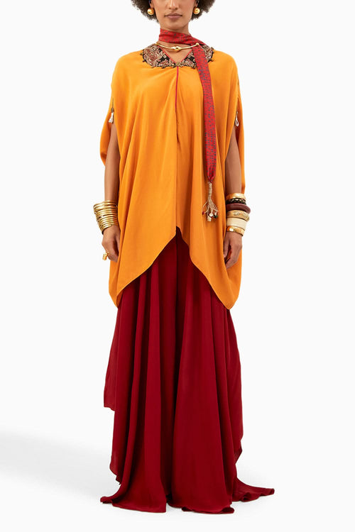 Topaz Sindoor Fizaa Kaftan Tunic Set