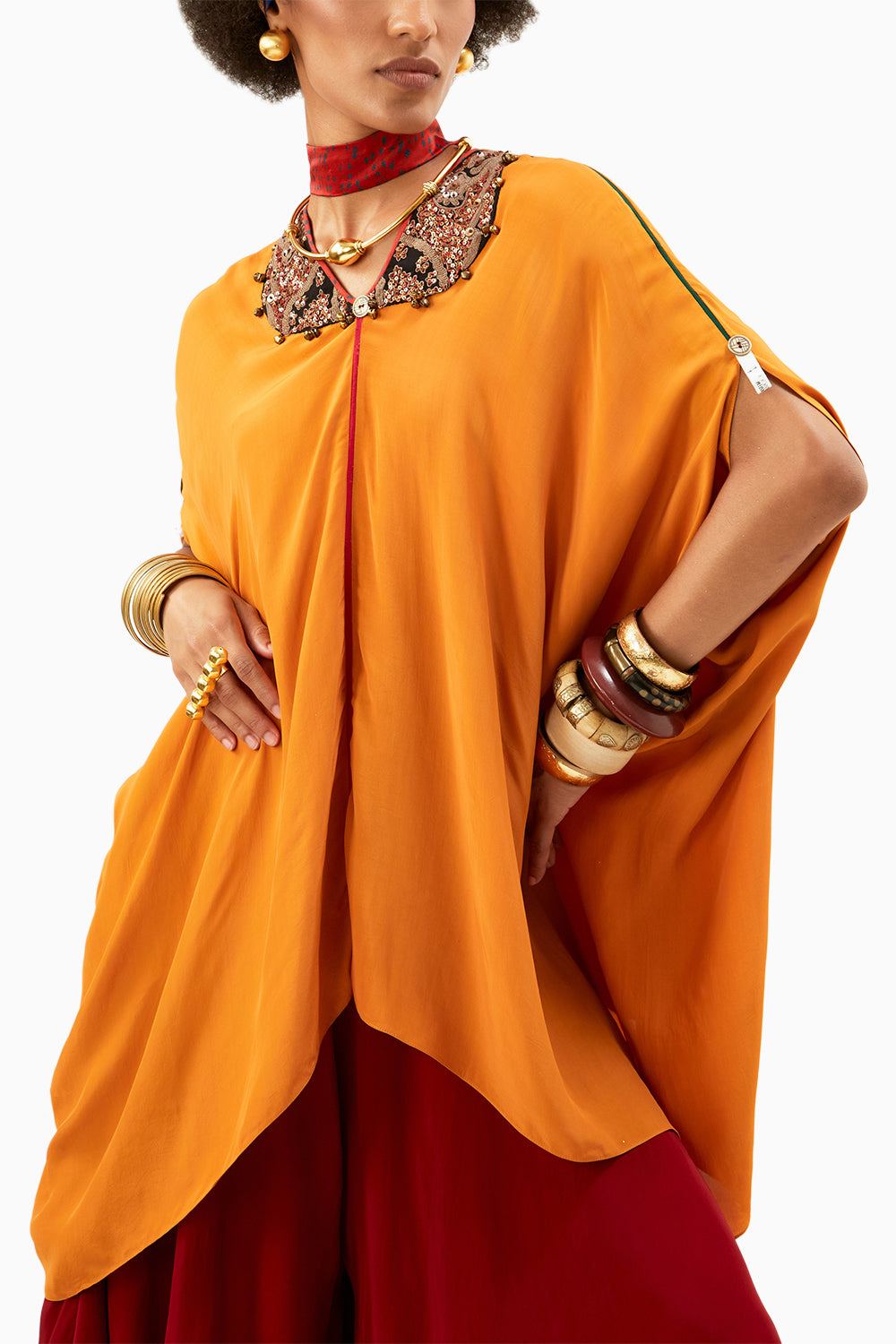 Topaz Sindoor Fizaa Kaftan Tunic Set