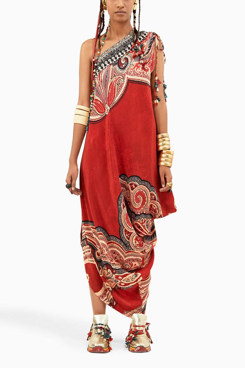 Sindoor Rasa One Shoulder Dress