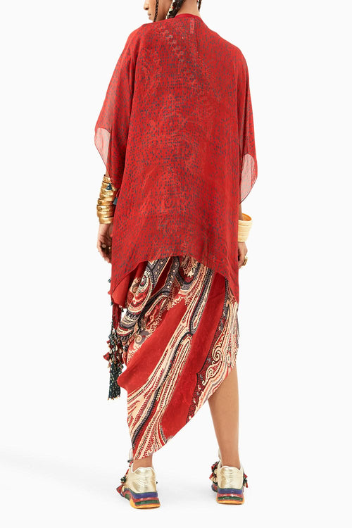 Sindoor Rasa One Shoulder Dress And Jacket