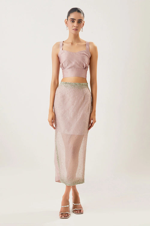 Laila Lilac Skirt Set