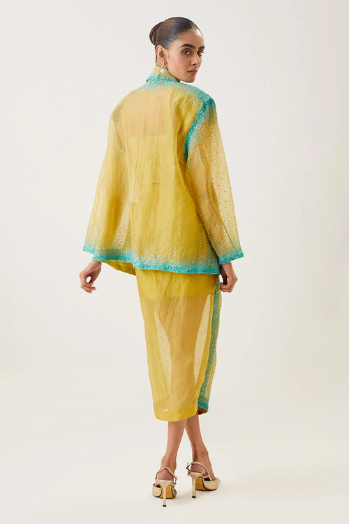 Laila Lemon Yellow Skirt Set