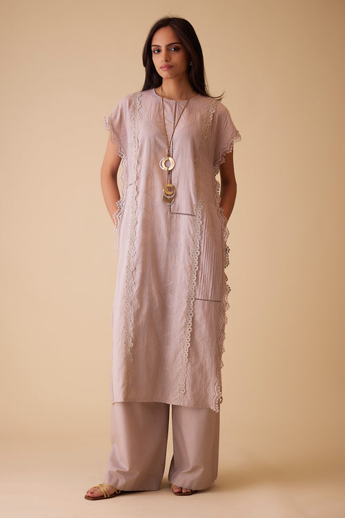 Beige Delna Co-ord Set