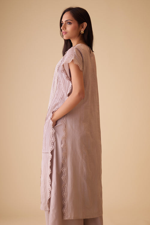 Beige Delna Co-ord Set