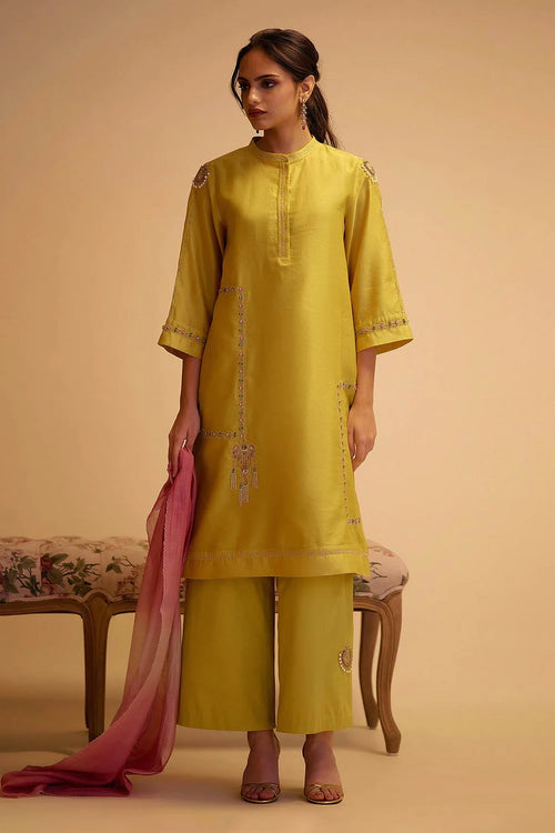Tahira Mustard Kurta Set