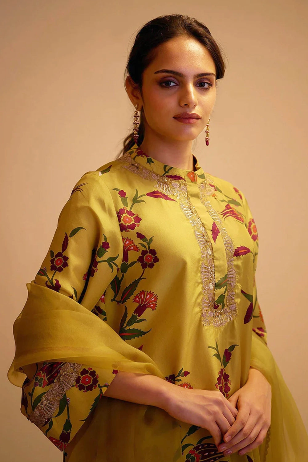 Tahira Yellow Print Kurta Set