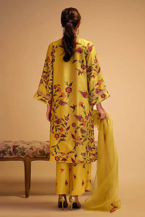 Tahira Yellow Print Kurta Set