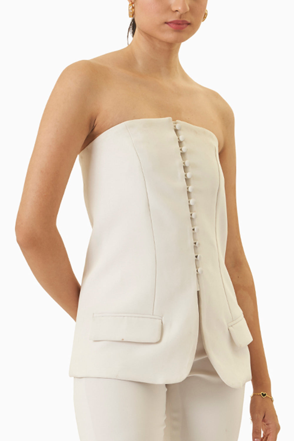 Ivory Corset With Pockets