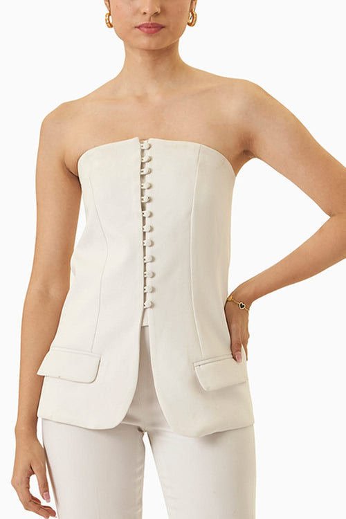 Ivory Corset With Pockets