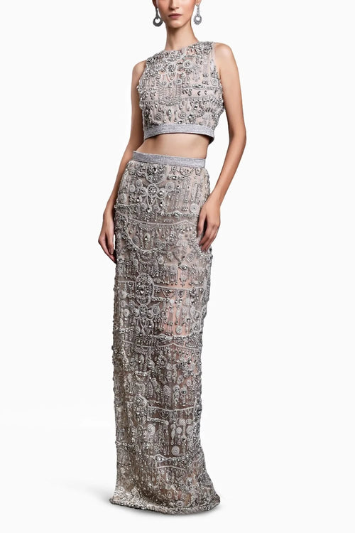 CF Ivory Crystal Skirt