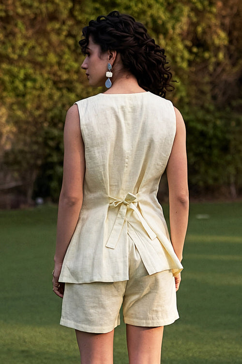 Butter Yellow Sweet Pea Shorts Set