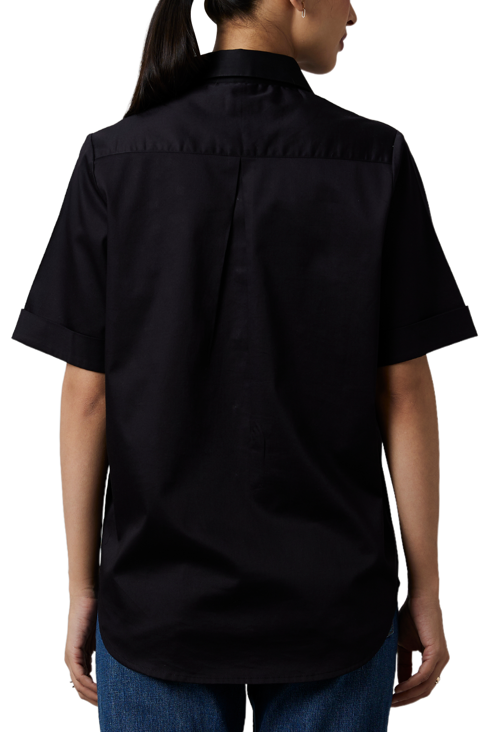 Black Metallic Embroidered Shirt