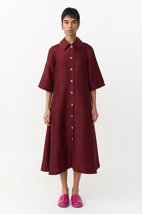 Trench Burgundy Dress