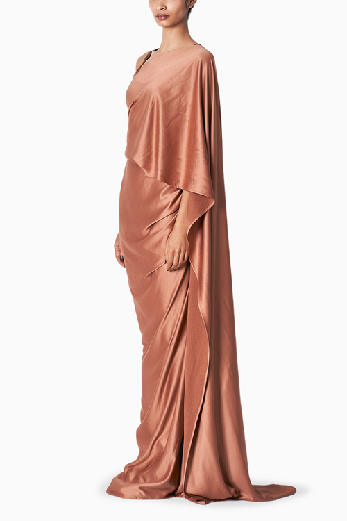 Kaai Brown Sari