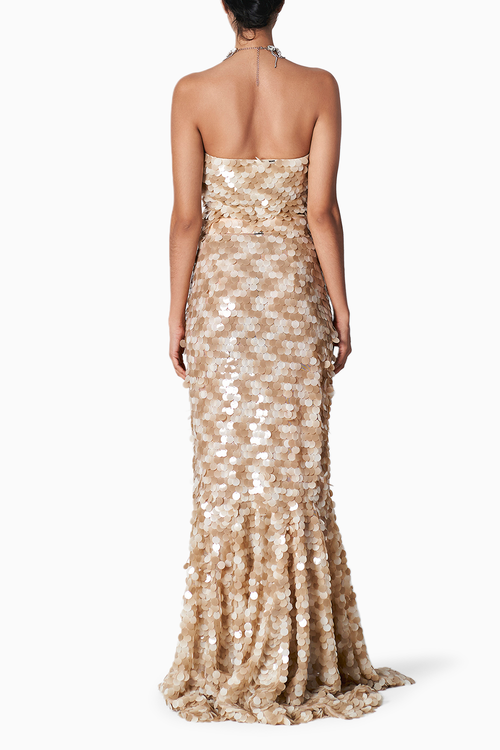 Champagne Sequin Tube and Marina Skirt
