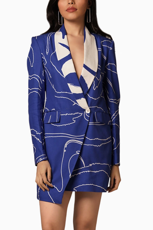 Cari Asymmetrical Blazer Dress