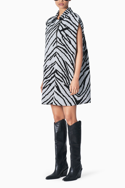 Zeeba Black And White Dress