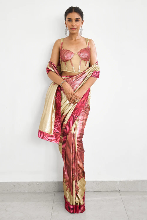 Golden Hour Sequins Sari Blouse Set