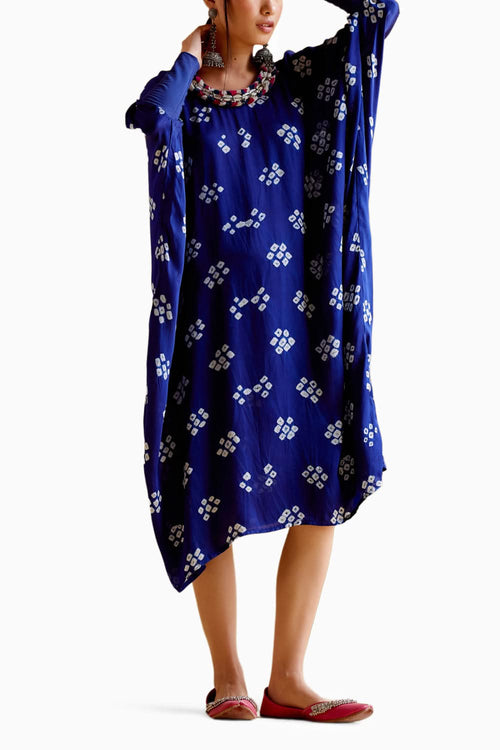 Annapoorna Blue Bandhini Kaftan