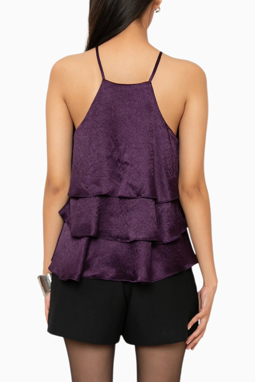 Bittersweet Purple Ruffle Top