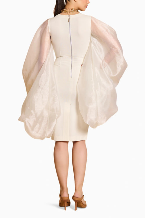 Spectrum Ivory Bauble Sleeve Dress