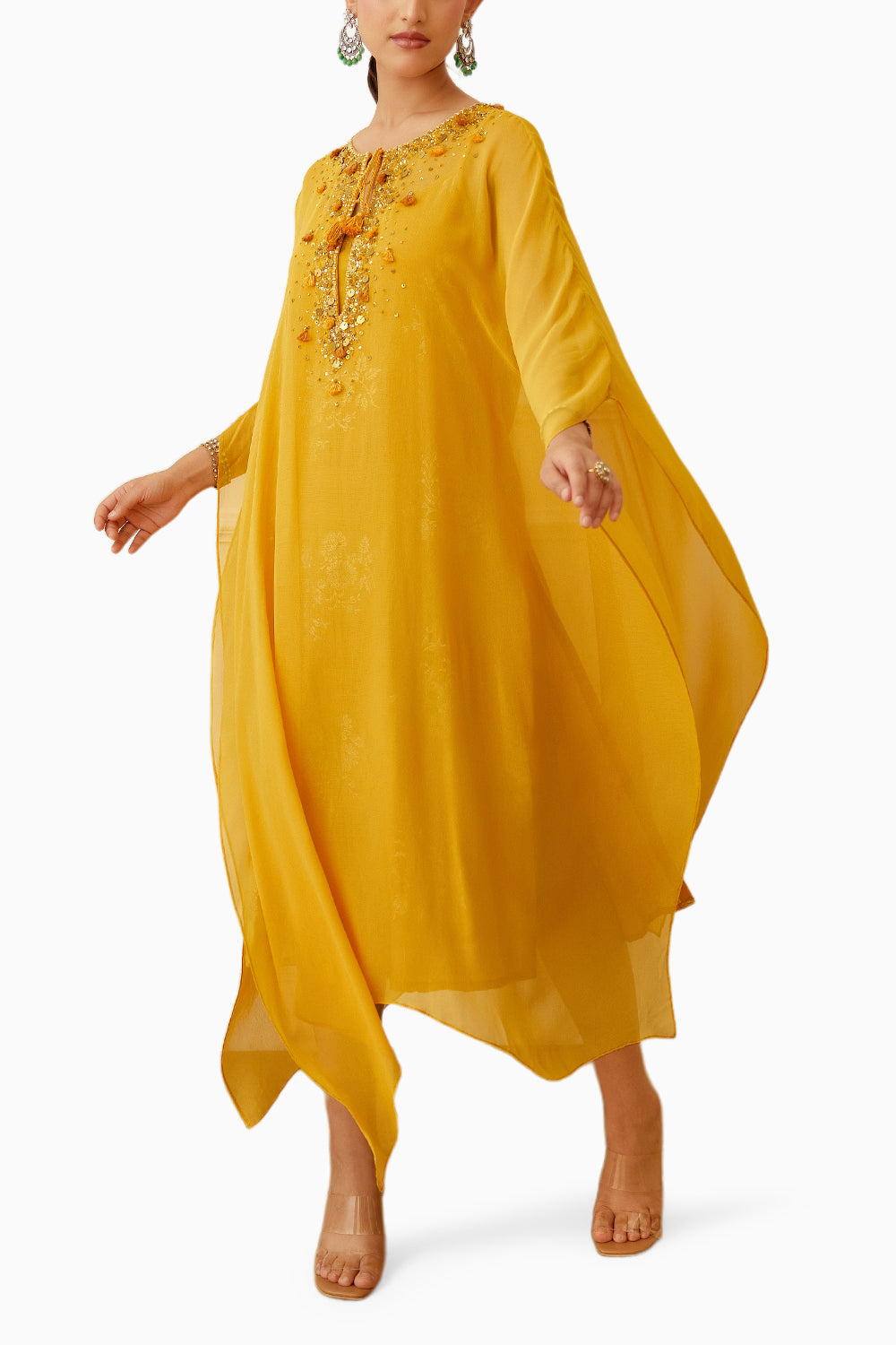 Ochre Long Kaftan