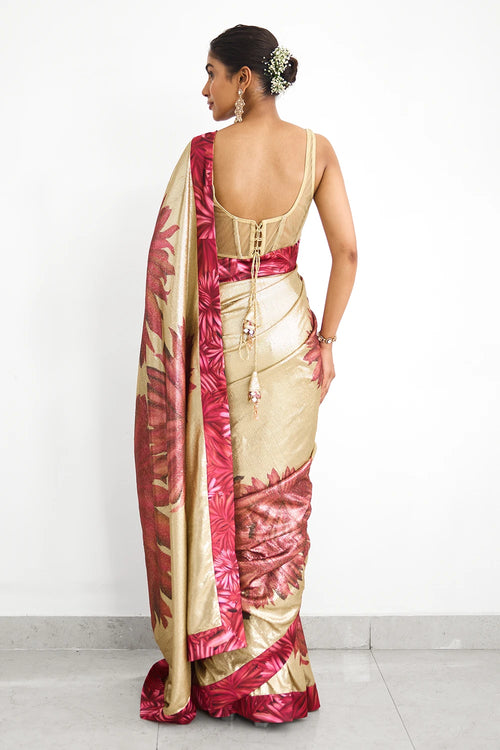 Golden Hour Sequins Sari Blouse Set