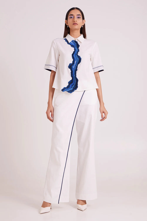 Avisa Blue Current Co-ord Set