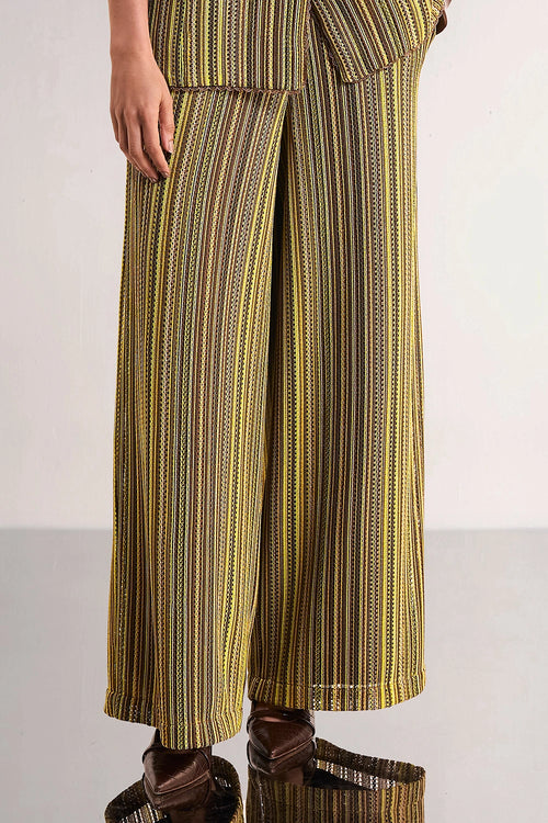 Wide-Legged Crochet Knit Pant