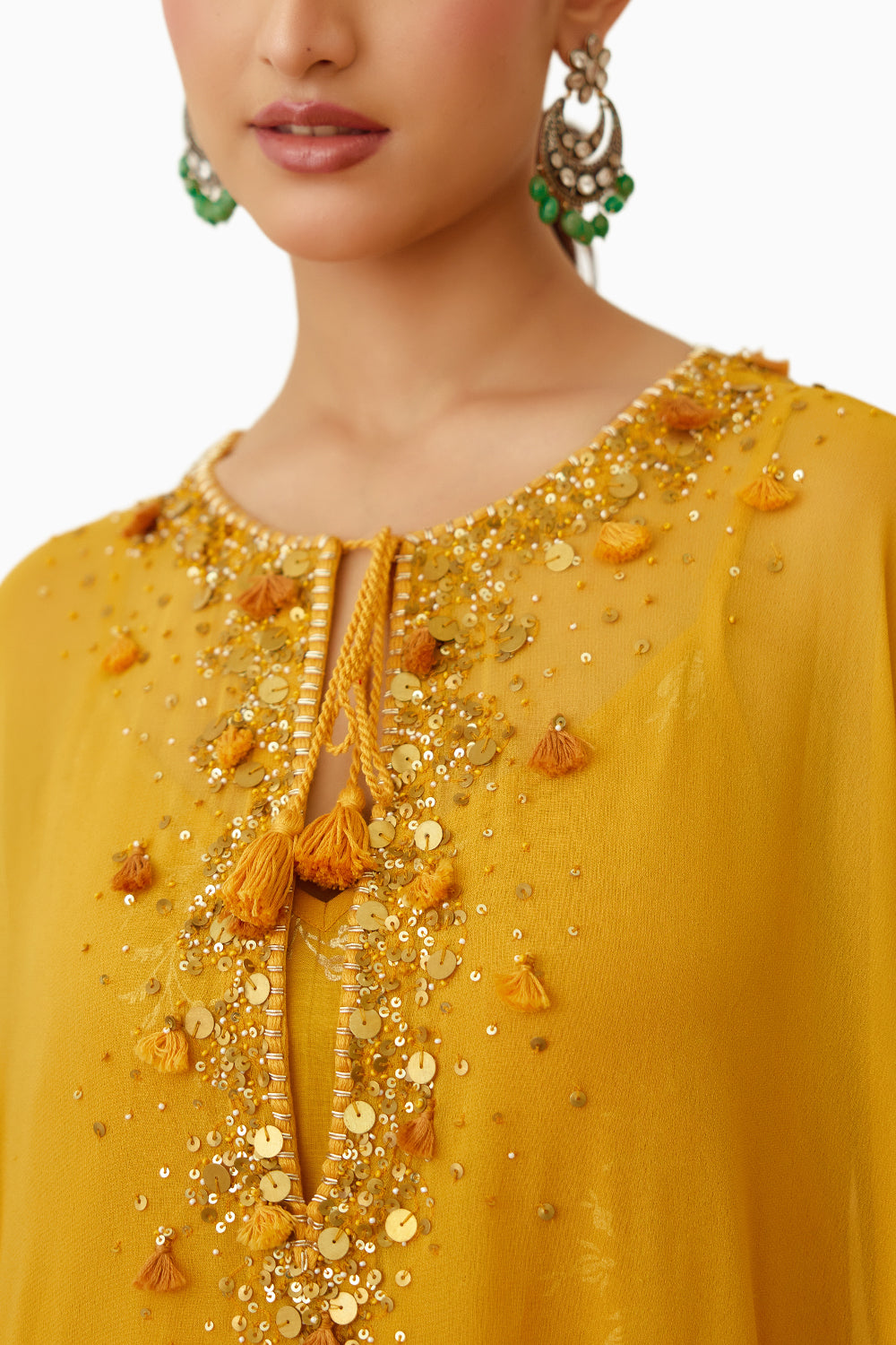 Ochre Long Kaftan