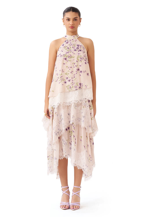 Printed Lavender Shadowline Co-ord Set