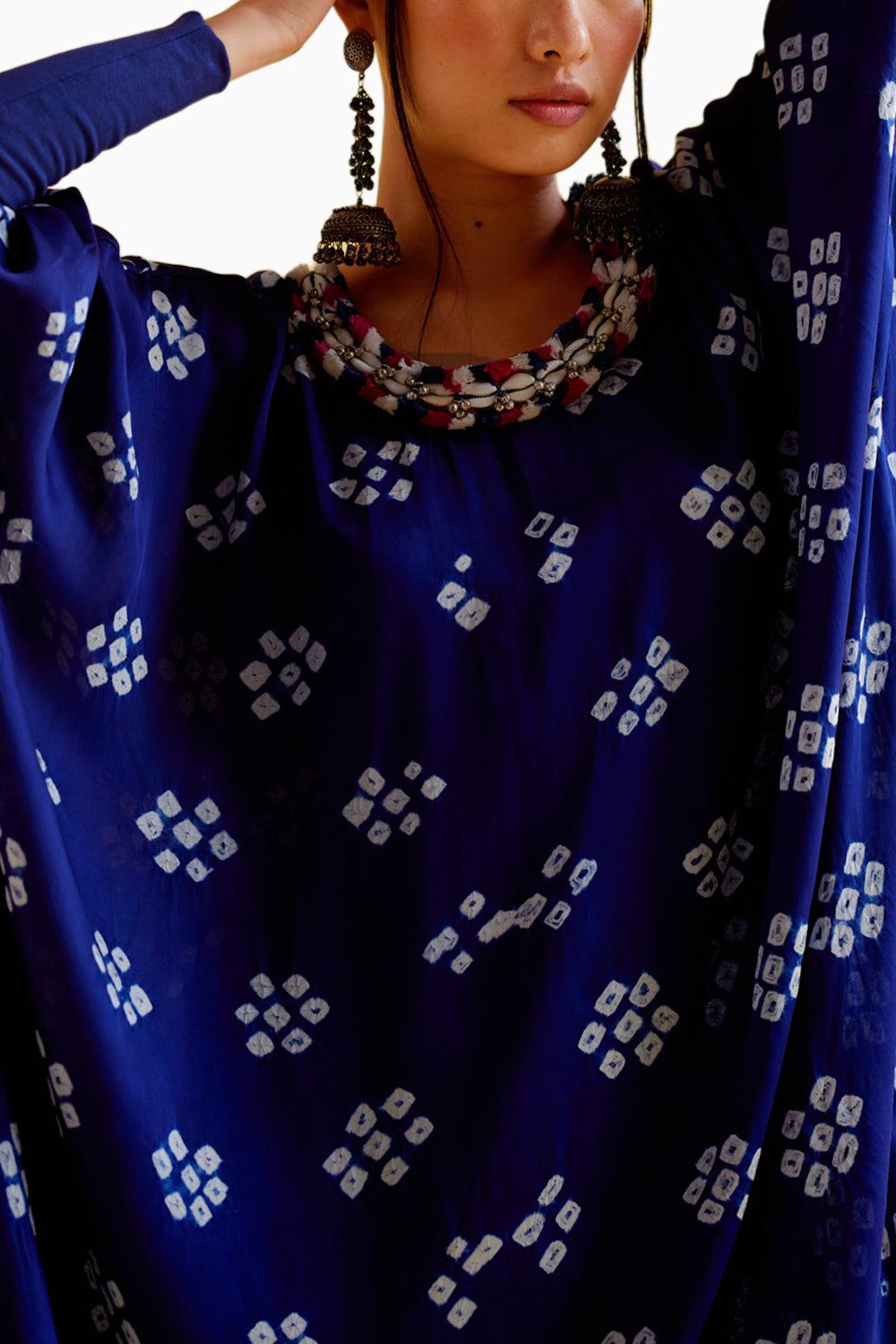 Annapoorna Blue Bandhini Kaftan