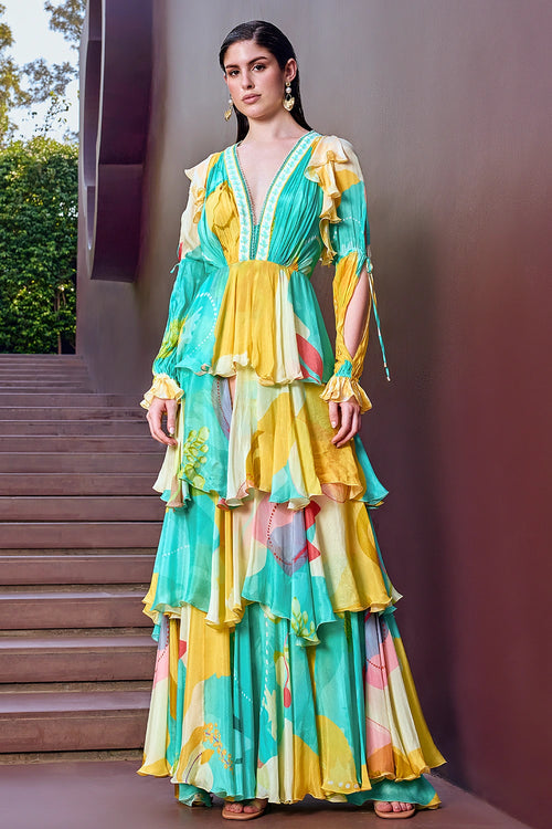 Turquoise Eucalyptus Layer Dress