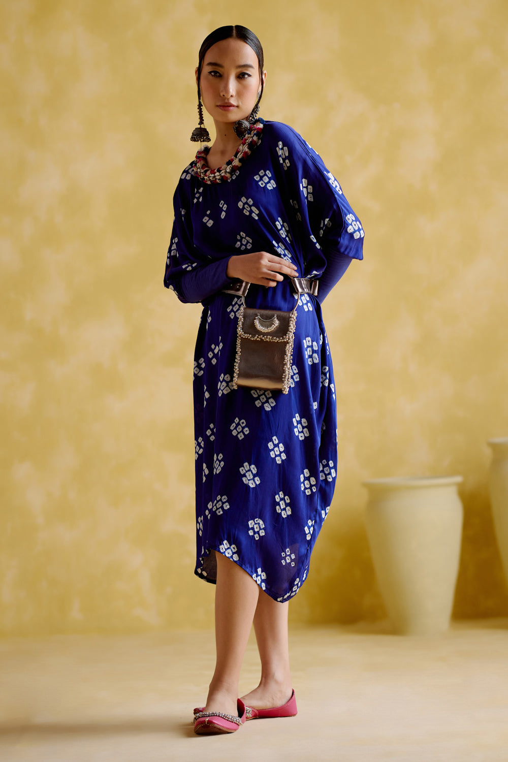 Annapoorna Blue Bandhini Kaftan