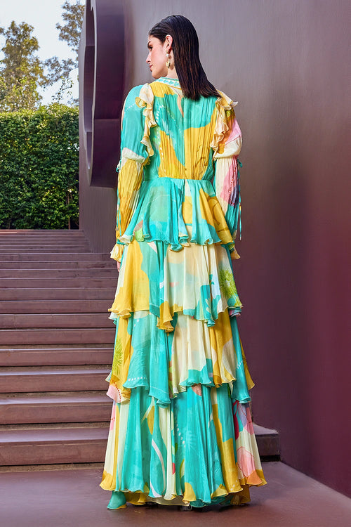Turquoise Eucalyptus Layer Dress